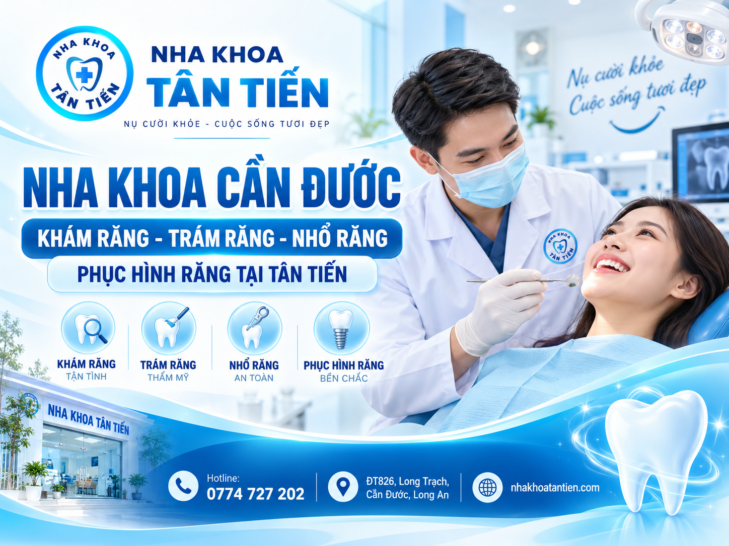 Nha Khoa Cần Đước – Khám, Trám, Nhổ Răng 